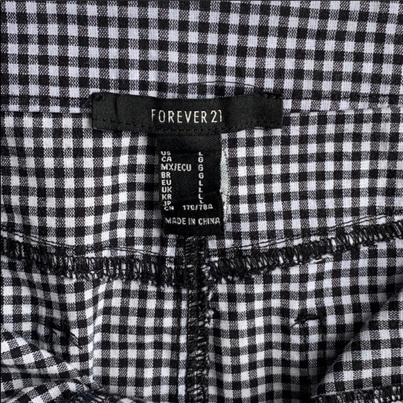 Forever 21 Black and White Checkered Mini Skirt Size L - Picture 8 of 12